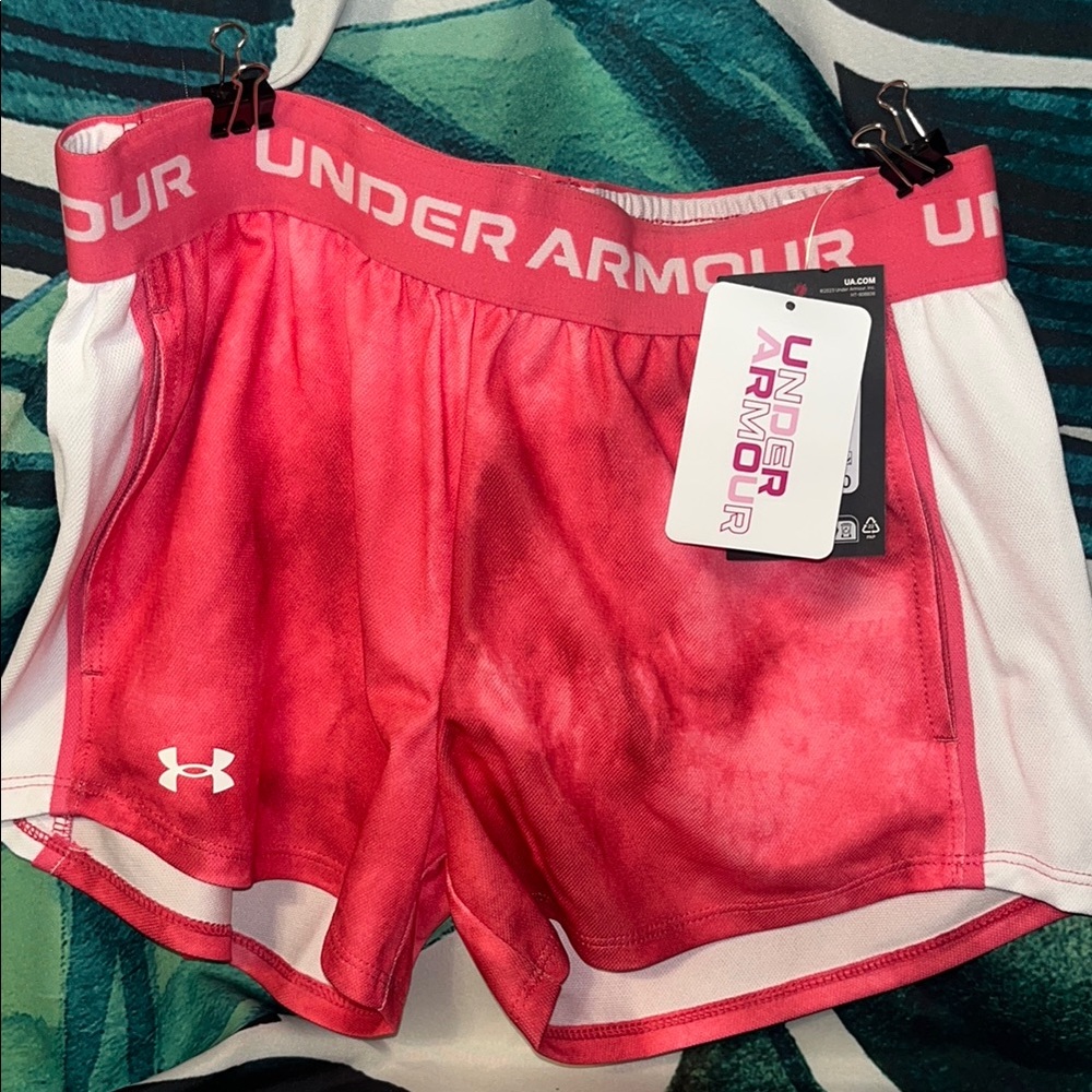 Under Armour Girls Pink / Reddish Shorts